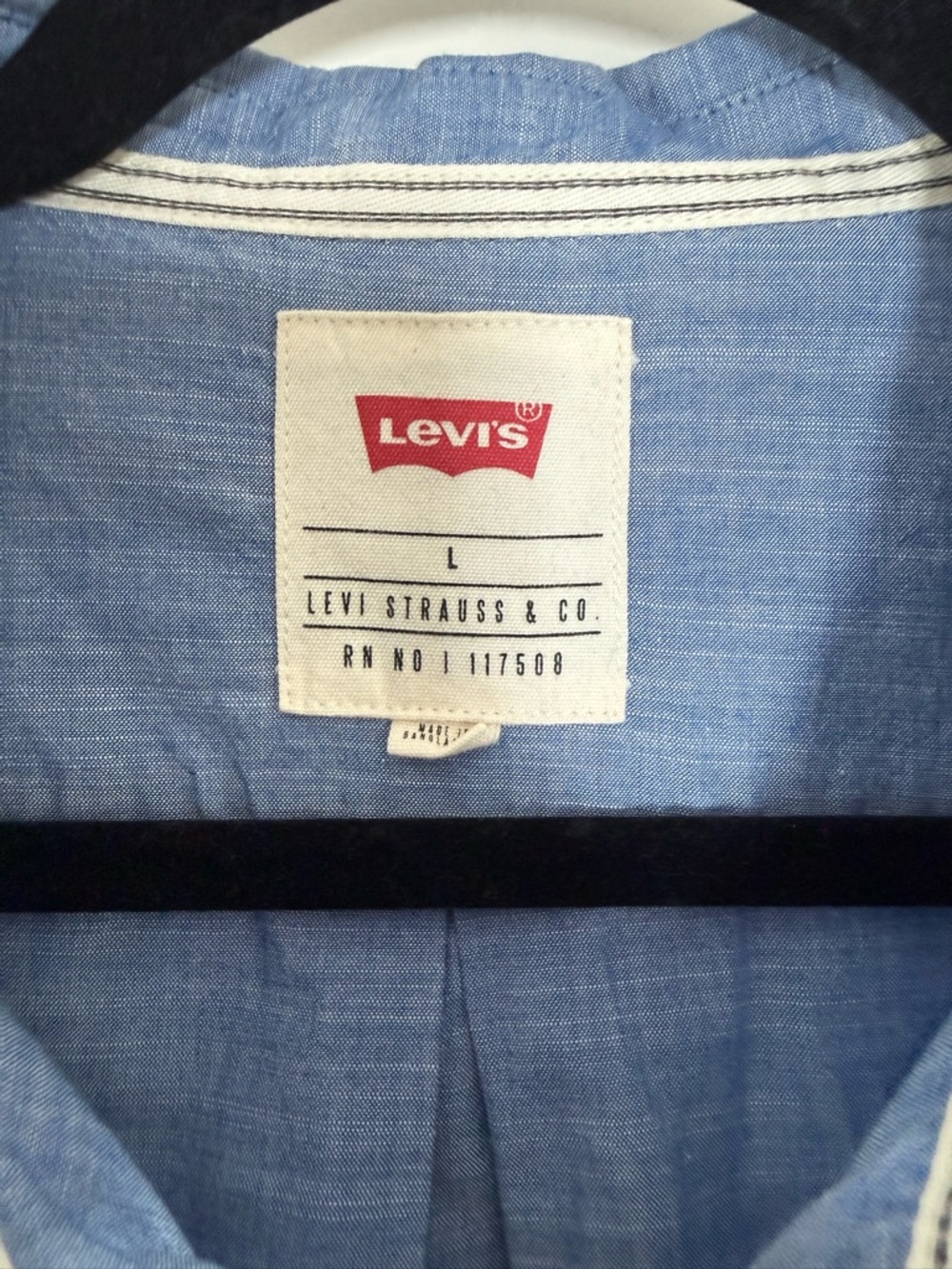 🆕 Levi’s Huxley Chambray Short Sleeve Woven Casual Button Front Shirt Relaxed - Picture 2 of 6